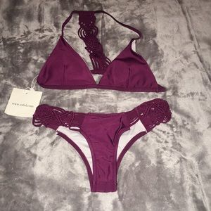 Burgundy bikini set